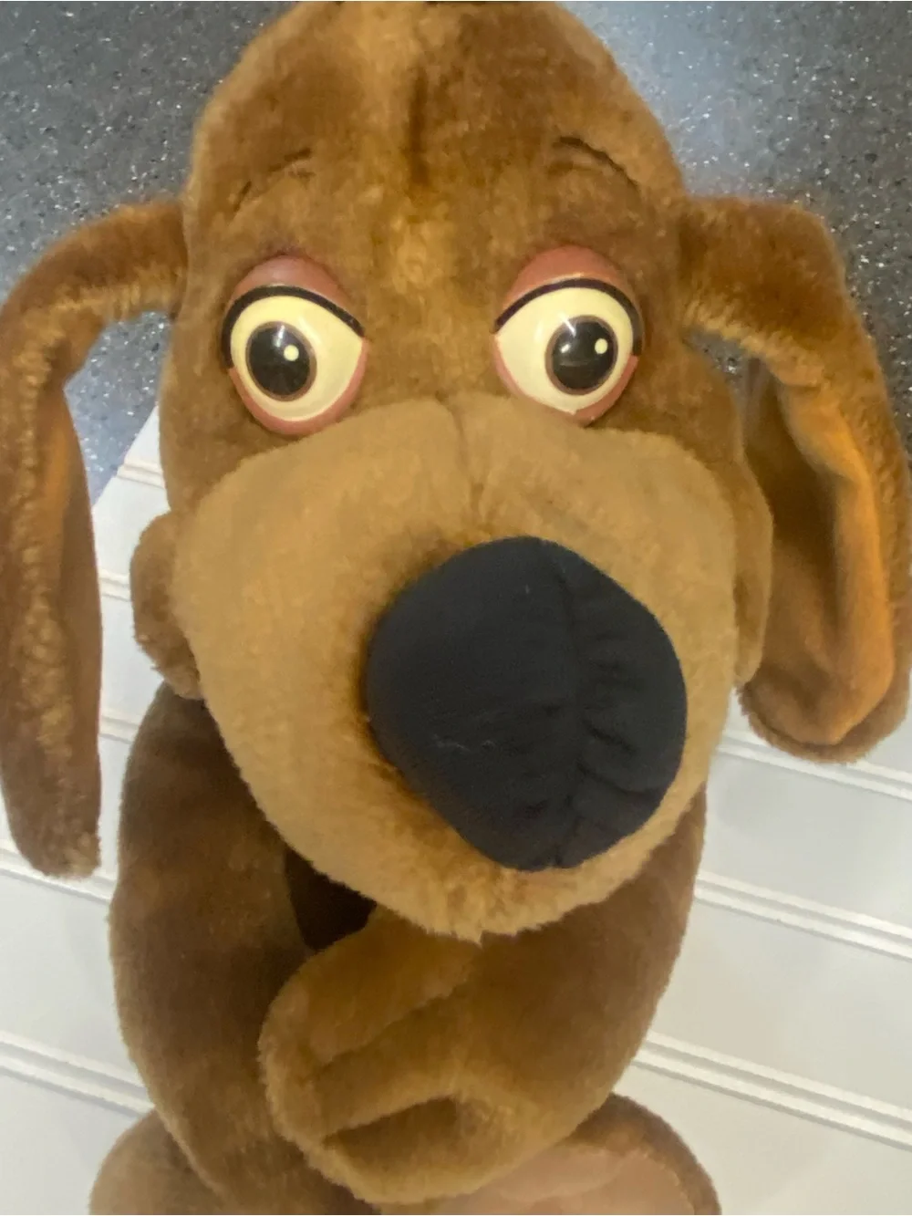 Fisher-Price puzzle piece Brown Plush Dog Toy with Black Nose collect adorable